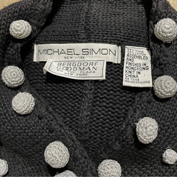 RARE Michael Simon for Bergdorf Goodman Virus Vintage Sweater - AMAZING! - Picture 7 of 7